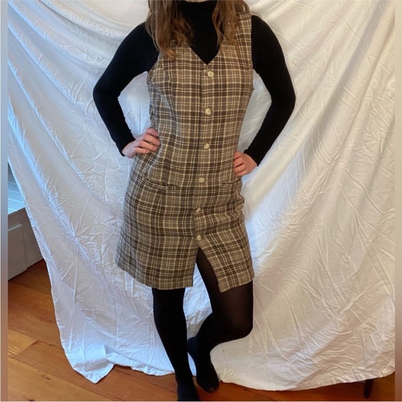 Vintage Gap Plaid Button Up Dress - Picture 6 of 7